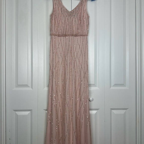 BHLDN ADRIANNA PAPELL BROOKLYN DRESS BLUSH SIZE 2 - Picture 5 of 16